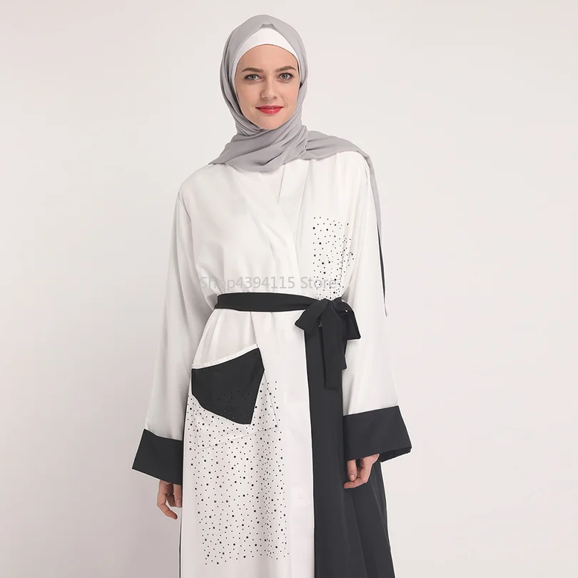 Новинка 2019 роскошные бриллианты abaya Дубайский Мусульманский платье Элегантная