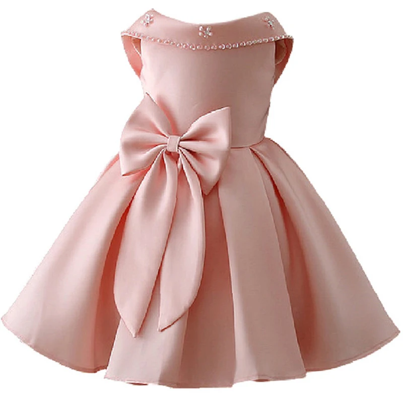 Girls Dress Kids Bownot Elegant Pageant Party Clothes Christmas Costumes For Children Toddler Infant 2-10T | Детская одежда и