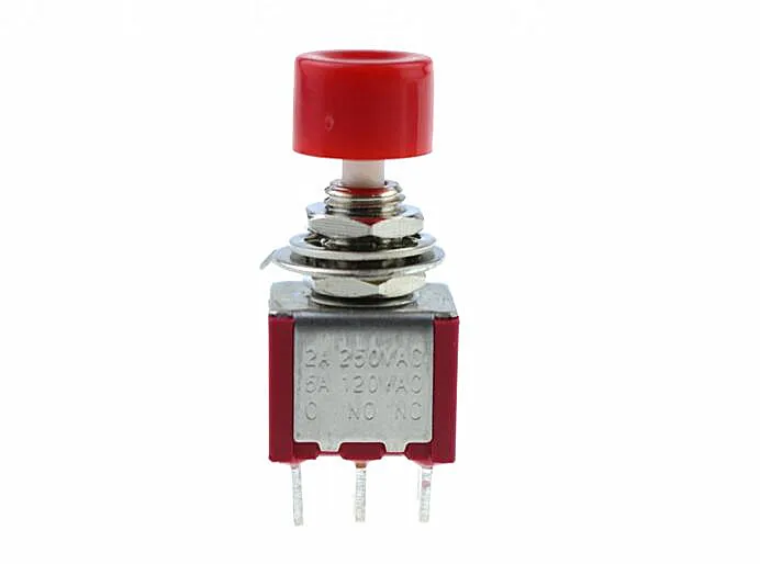 AC 2A/250V 5A/120V 6 Pin DPDT моментальный кнопочный переключатель мм 15/64 &quot2 NO 2