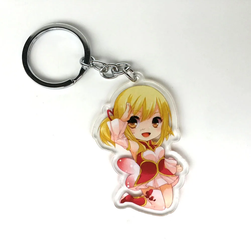 2 шт./лот FAIRY TAIL Аниме оригинальный акриловый брелок ремень/Мобильный телефон