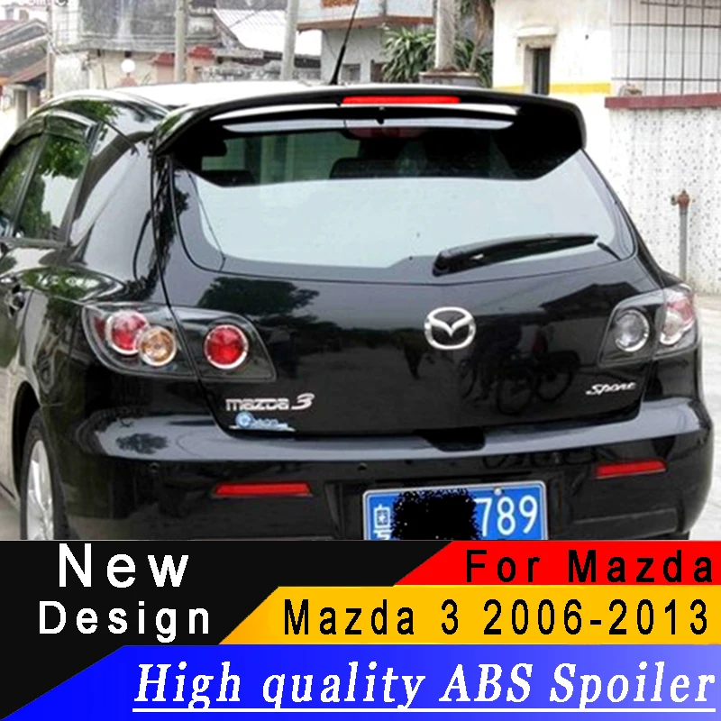 Высокое качество ABS Спойлер для Mazda 3 M3 хэтчбек 2006 до 2013 заднее крыло