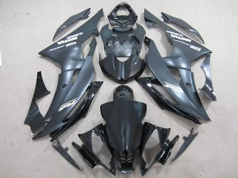 Высокое качество впрыска Кузов для YAMAHA R6 обтекатель комплект 2008 2009 2010 2011 2012 2013 матовый черный