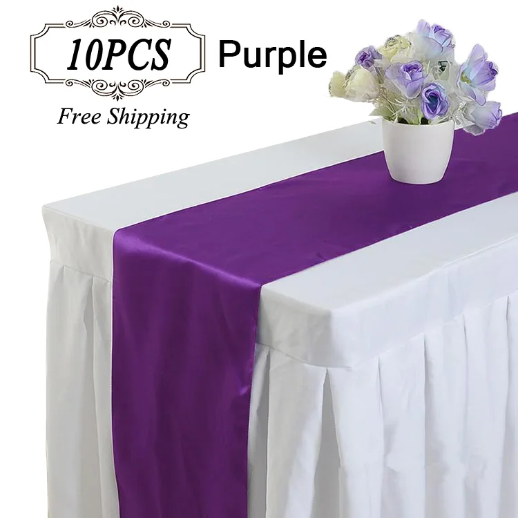 Атласные бегунки для свадьбы винтажный домашний декор 10 шт./лот атласная