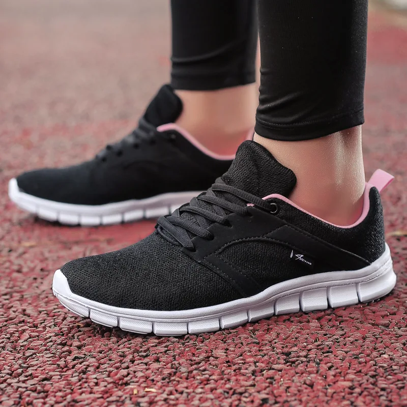 Женские спортивные кроссовки туфли без каблуков Открытый Спортивная обувь сетки