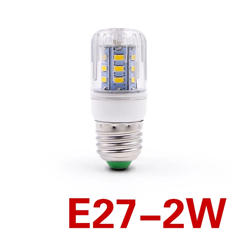E27 2W EnwYe E27 E14 Светодиодный светильник-кукуруза, настоящая мощность, 9 Вт, 12 Вт, SMD2835, 220 В, 240 в, кукурузная лампа, люстра, свеча, светодиодный светильник для украшения дома - Испускаемый цвет: E27 2W