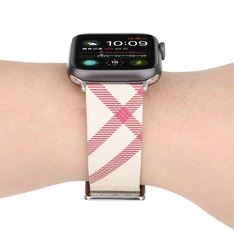 Ремешок из натуральной кожи для Apple Watch Band 44 мм 40 42 38 браслет петля iwatch 4 3 2 1