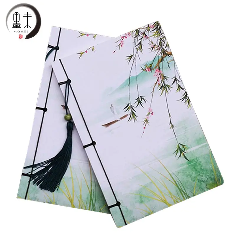 Монстера... китайский Стиль Notbook нить связаны дневник Винтаж пустой крафт Тетрадь