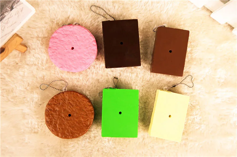 Kuutti мягкий кавайный сгибаемый Choc Печенье Шоколадный Бар печенье крекер металл внутри снятие стресса Жесткий Мягкий шарм ремни