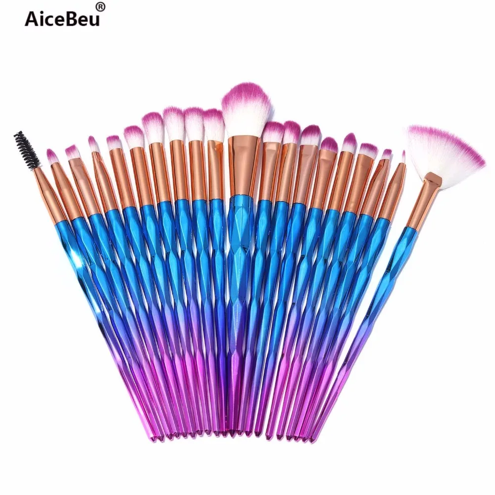 Набор кистей для макияжа AiceBeu с бриллиантами 20 шт.|brush tool kit|foundation blushmakeup brush set |