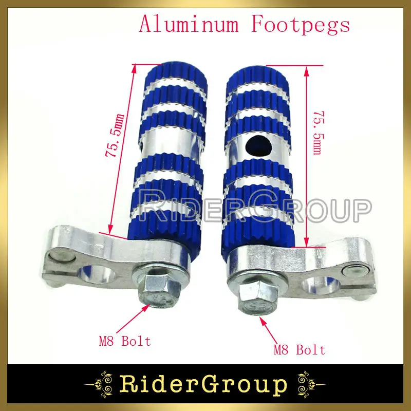 Синие гоночные подножки подножники для карманного велосипеда Minimoto 47cc 49cc MTA1 MTA2 47CC
