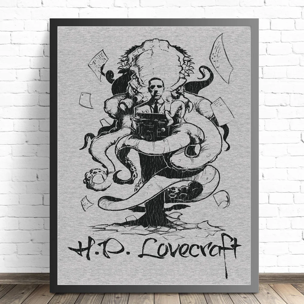 Hp loveccraft сюрреалистические плакаты-портреты и принты настенные художественные картины на холсте для украшения гостиной домашний Декор без рамы Quadros