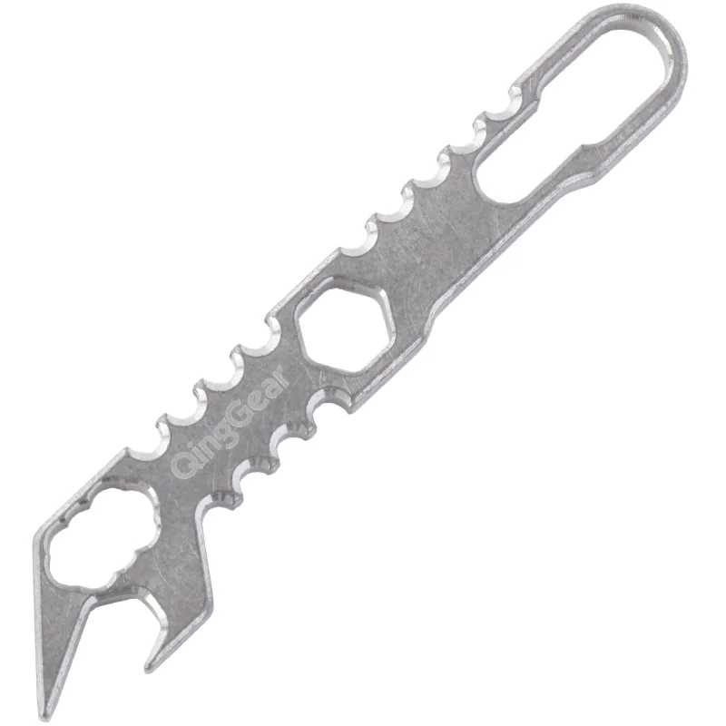 QingGear Titanium TC4 Multi Mini брелок для ключей Pry Tool открывалка бутылок Открыватель коробок