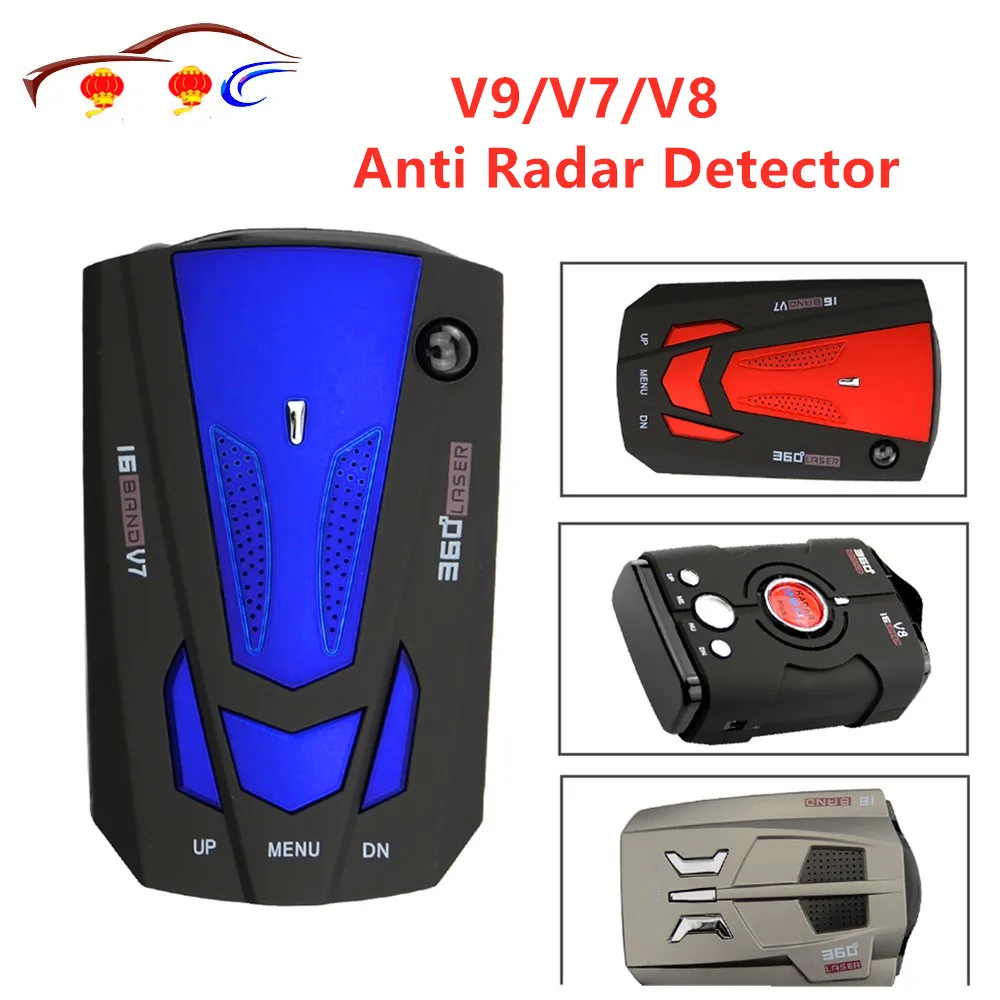 

Best Car 360 Degree 16 Band LED Display V9/V7/V8 Anti Radar Detector Speed Voice Alert Warning with Russia English Switch