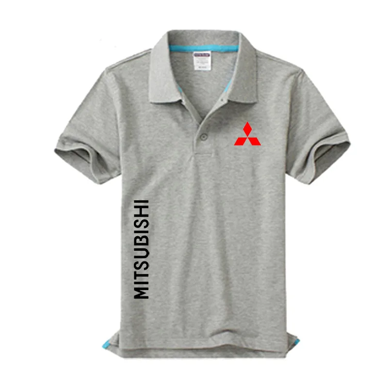 Новая мужская рубашка поло с логотипом Mitsubishi Высококачественная Мужская