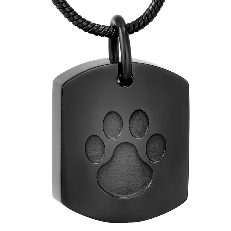 Offerte IJD8003 Zampa Del Cane Dog Tag In Acciaio Inox Memoriale Urna Gioielli-Perdita Di Pet Keepsake Cremazione Pendente Della Collana-A Buon Mercato Commercio All'ingrosso