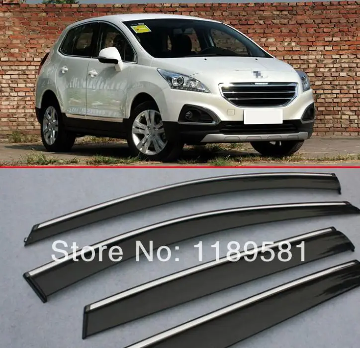 Для Peugeot 3008 2008 2015 ветряной Дефлектор козырек от дождя/солнца|deflector vent|vent deflectorsrain
