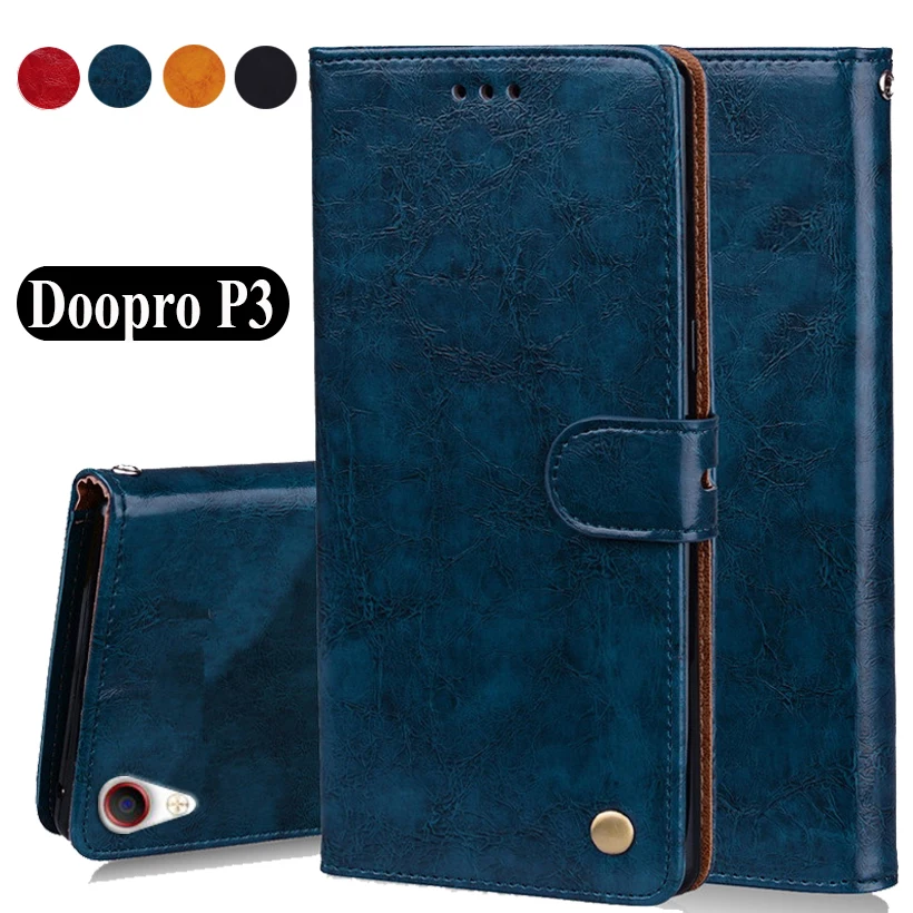 Роскошный нескользящий Чехол бумажник из искусственной кожи для Doopro P3 чехол