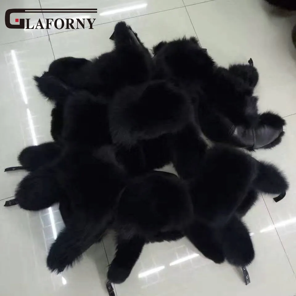 Шапки Glaforny из натурального меха серебристой лисы, мужские шапки из натурального меха енота Lei Feng, шапка для русских мужчин, шапки-бомберы с кожаным верхом