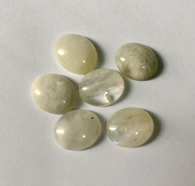 Кабошон из лунного камня 100% натуральная бусинка овальный кабошон 10х12 мм кабошоны