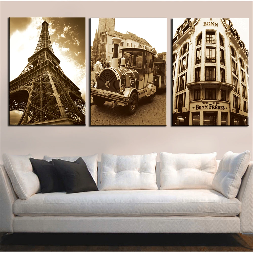 Картина без рамки на холсте европейская архитектура картина маслом современные