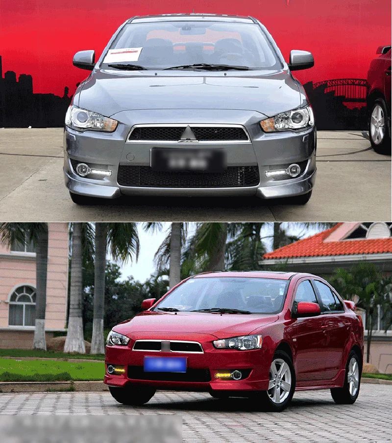 Для Защитные чехлы для сидений, сшитые специально для Mitsubishi Lancer EX 2009 2010 2011 2012 2013 дневные ходовые огни светильник светодиодный DRL Противотуманные фары дальнего желтый Поворотная сигнальная лампа