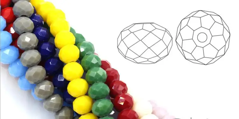 Crystal Glass Rondelle Faceted Loose Spacer Bead Handmade DIY Jewelery Making 2x3mm/3x4mm | Украшения и аксессуары