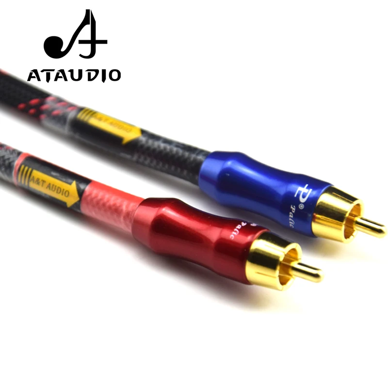 ATAUDIO Hi Fi стерео пара RCA кабель высокопроизводительный Премиум аудио 2rca к