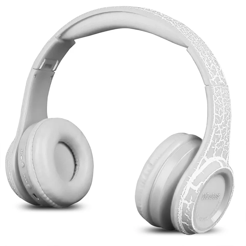 Новинка, гарнитура Bluetooth с трещинкой, Стильная гарнитура с Bluetooth, светящиеся складывающиеся наушники с голубыми басами - Цвет: Color 4