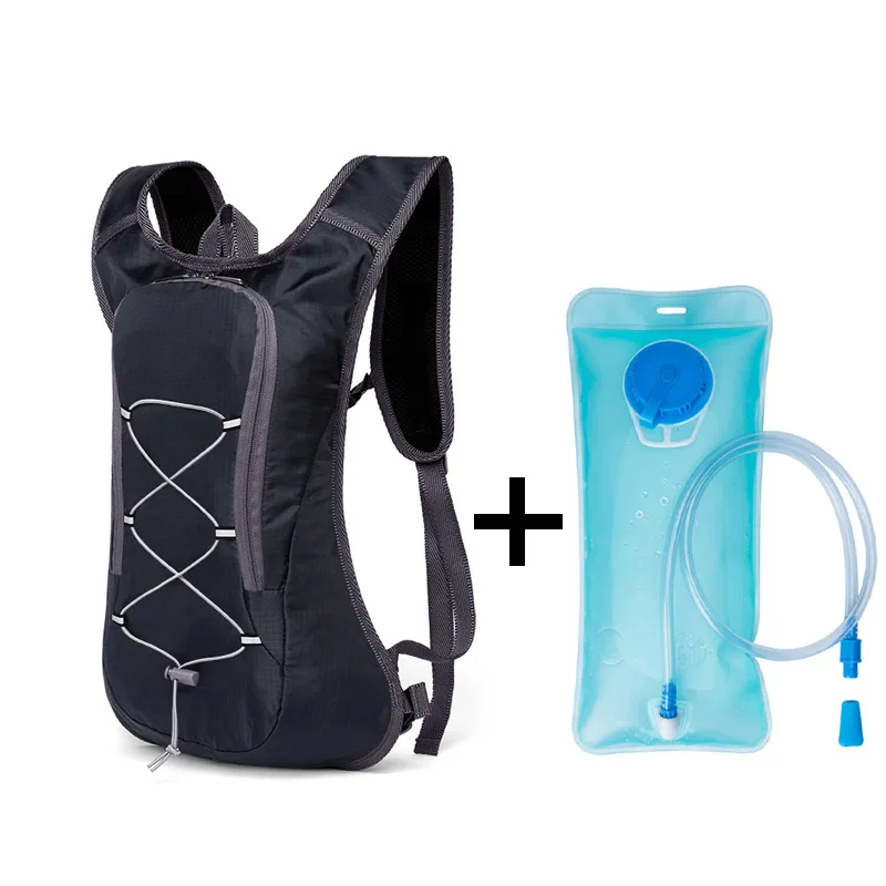 black with water bag 8л водонепроницаемый велосипедный рюкзак, велосипедный рюкзак, походный рюкзак, Мужской MTB велосипедный рюкзак, сверхлегкий рюкзак для велосипеда - Цвет: black with water bag