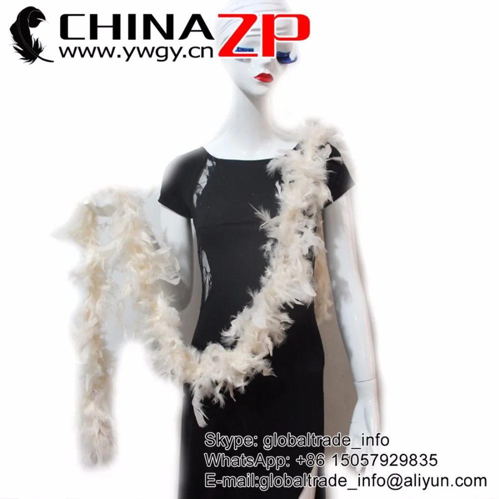 

CHINAZP Factory Exporting 10 yards/lot Good Quality 40G Fluffy Decoration Feather Turkey Boas Various Colors for Your Choice