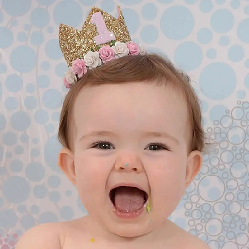 Детский комплект с цветами: корона украшения для волос малышей повязка на голову