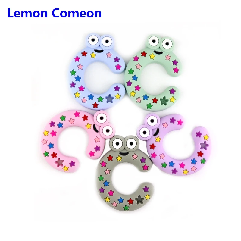 Lemon Comeon 5 шт. силиконовые буквы Алфавит зубной прорезыватель для малышей молярный