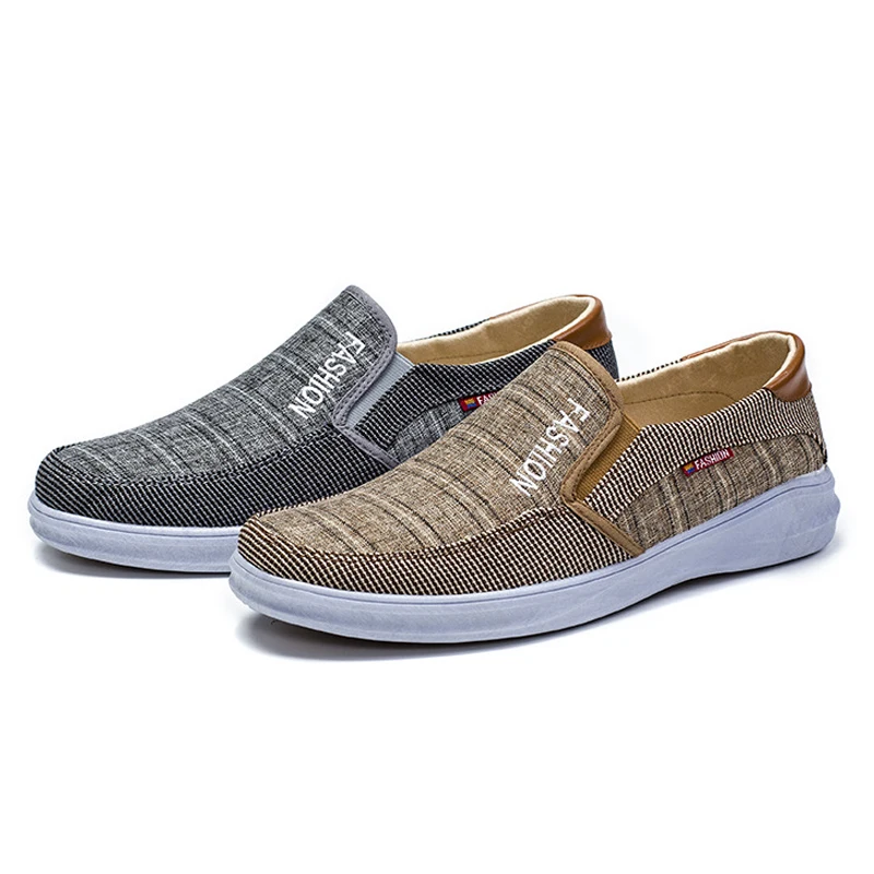 New Men Casual Shoes Fashion Canvas Breathable Men's Loafers Outdoor Slip-on Male Footwear Sneakers | Обувь