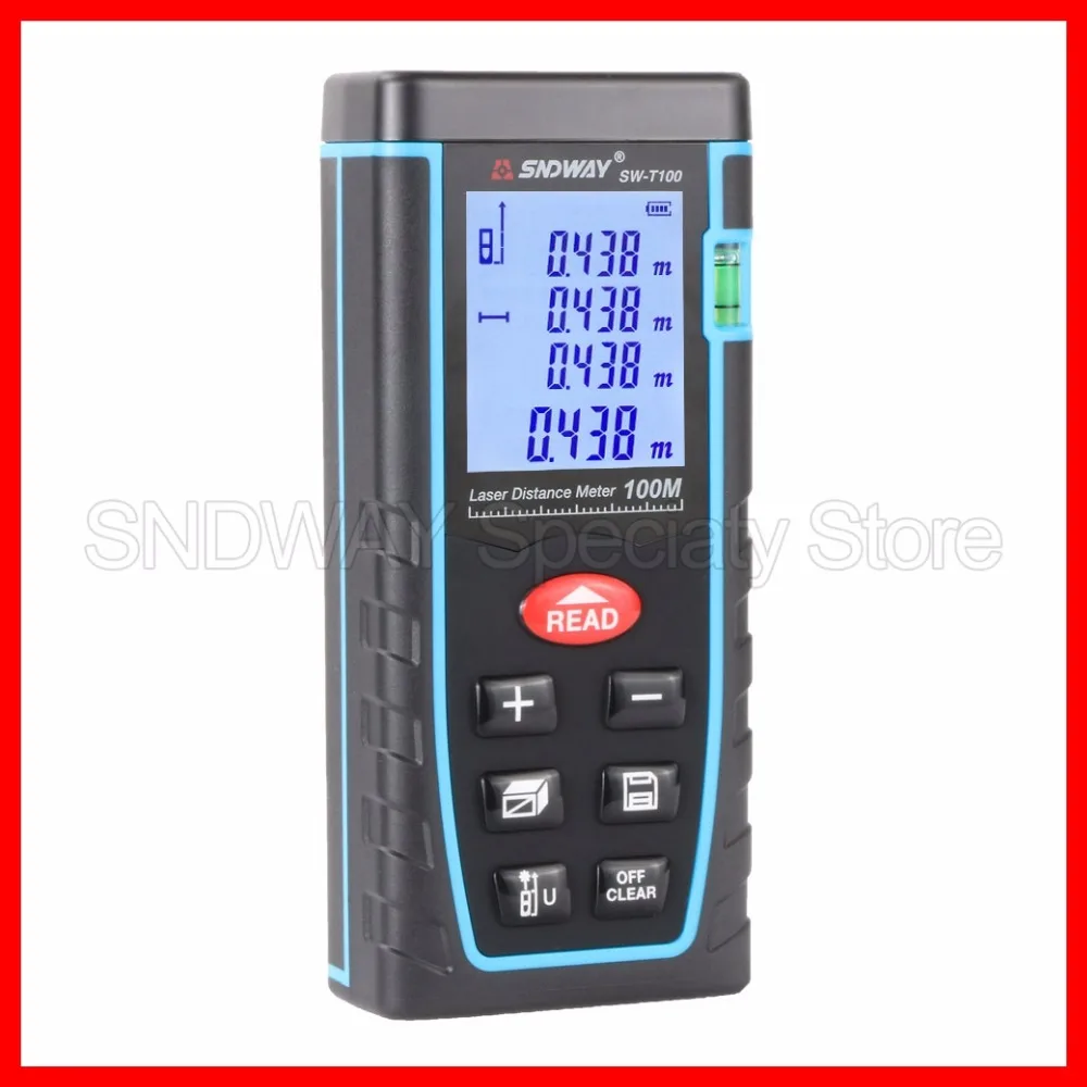 Sndway цифровой лазерный дальномер рулетка измеритель метр trena электронный линейки