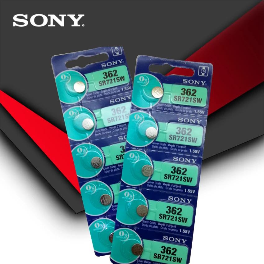 5 шт. sony 362 SR721SW V362 GP62 AG1 1,55 в оксид серебра часы батарея SR721SW 362 Кнопка монетница Сделано в Японии