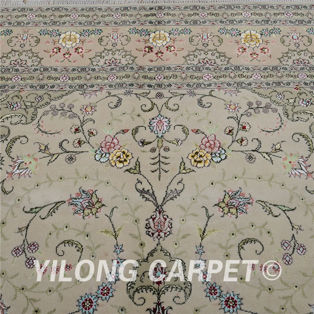 Yilong 8'x10' Vantage oriental carpet beige wool exquisite turkish handmade rugs (1306) | Дом и сад