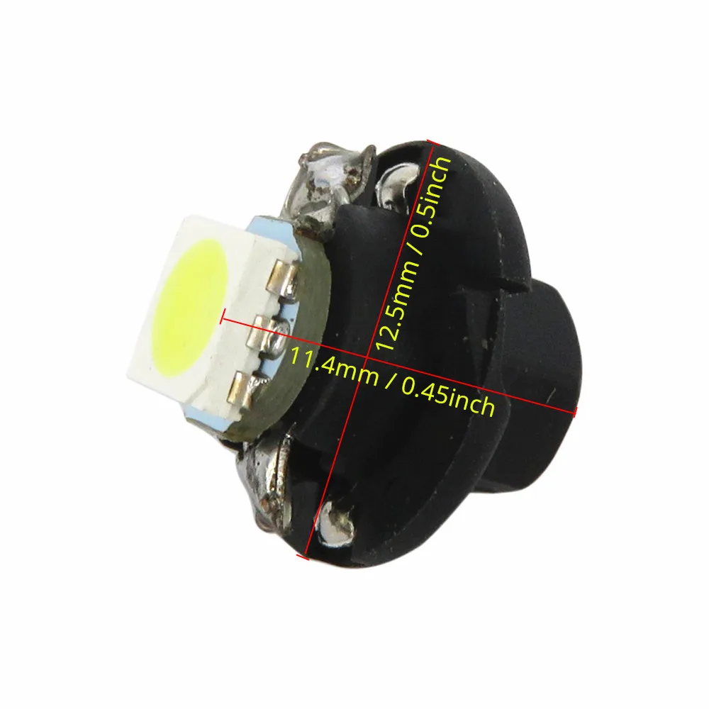 WLJH 10pcs B8.4d LED Car Dashboard Bulb BX8.4D Instrument Panel DC12V Indicator Lamp Light For Audi Opel BMW Mercedes Volkswagen |