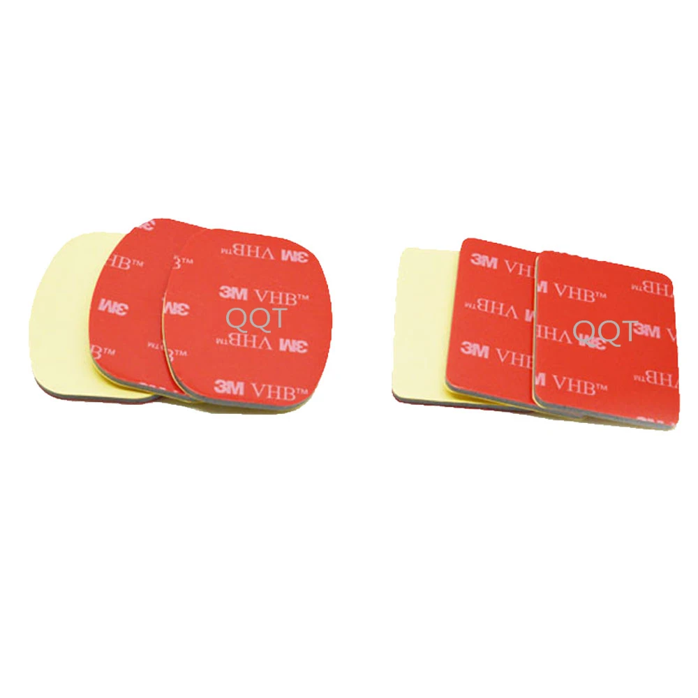 QQT 50 шт. для Gopro hero 5 4 3+ 3 2 SJ4000 красный 3 М VHB клейкая Наклейка 25 кривая 25 плоская двойная клейкая лента монтажный шлем