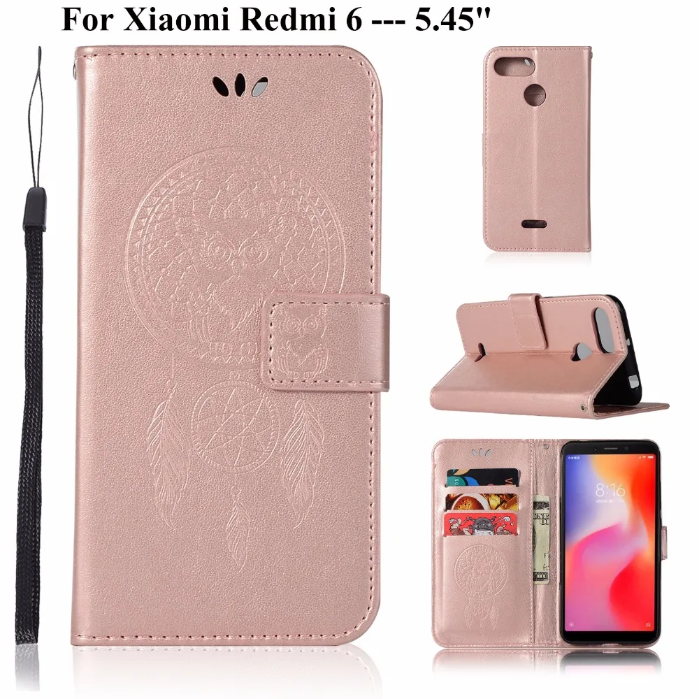 3D Сова Mi A2 Lite Global для Xiaomi Redmi 6 Pro Китай Флип Магнитный чехол Redmi6 Кожа PU кошелек