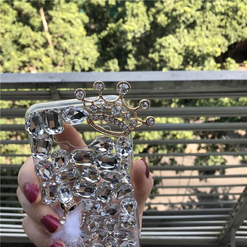 Чехол XINGDUO Crown с прозрачными стразами для iPhone 7 6 6S Plus 5 5S 5C Samsung Galaxy Note 4 S6 Edge Plus|case for