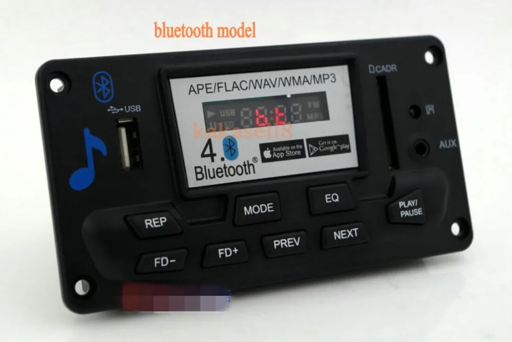 4,0 Bluetooth MP3 декодирующая плата модуль светодиодный 12 В DIY USB/SD/MMC APE FLAC WAV DAE декодер запись mp3-плеер AUX FM переключатель папок