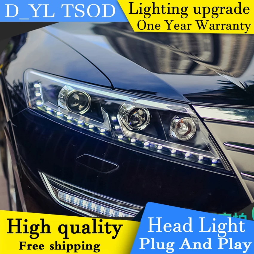 

Car Styling Headlights For Honda Crosstour 2011-2012 LED Headlight Head Lamp LED Daytime Running Light LED DRL Bi-Xenon HID