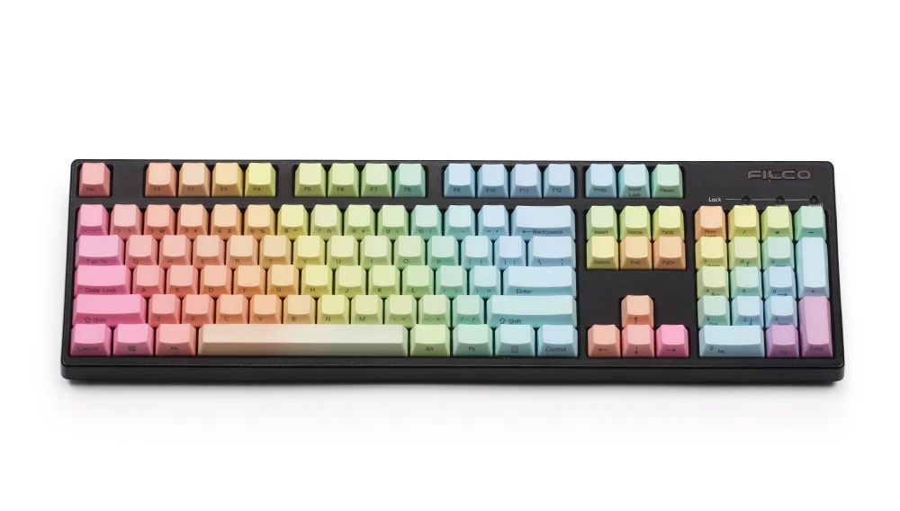 Радуга клавиши сбоку печатных толстый pbt OEM профиль 61/87/104 ключи для cherry механическая клавиатура MX