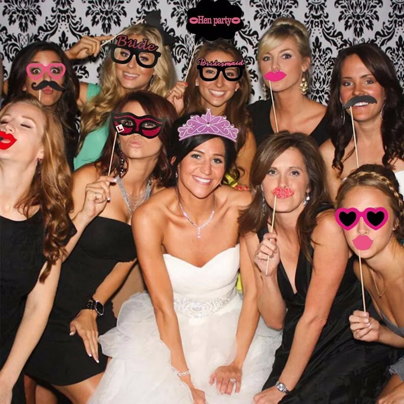 Photo Booth свадебные декорации DIY Забавные Маски Mr Mrs Фотофон фото реквизит