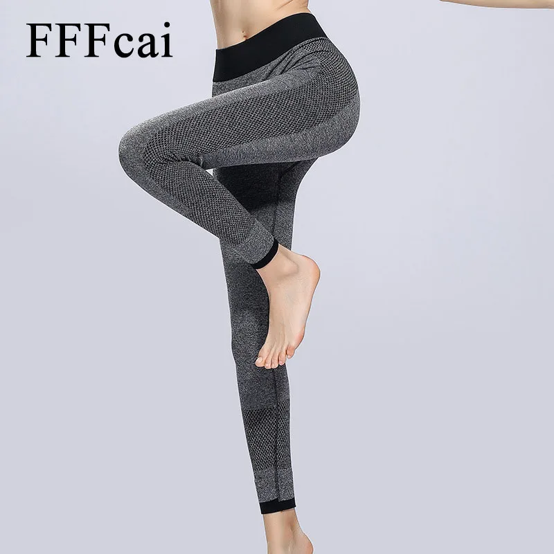 FFFcai дышащие быстросохнущие спортивные колготки для бега фитнеса Спортивные