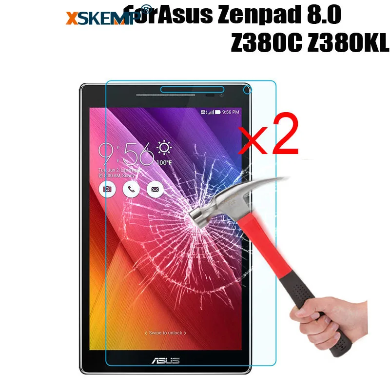 XSKEMP 2 шт./лот для ASUS ZenPad 8 0 Z380C Z380KL Tablet закаленное Стекло ультра тонкий Ясно