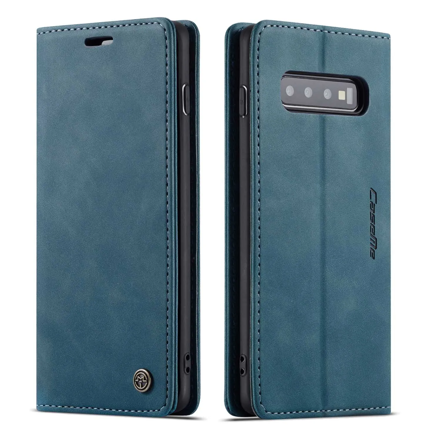 dark blue Для samsung S10 чехол ретро кожаный чехол с откидной магнитной крышкой чехол-книжка с бумажником чехол для samsung Galaxy A50 A70 S10 плюс S8 S9 S7 Coque - Цвет: dark blue
