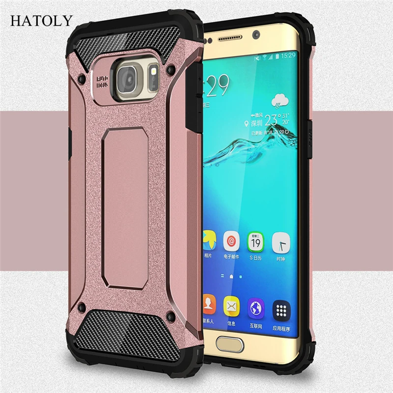 HATOLY For Coque Samsung Galaxy S6 Edge Plus Case Heavy Armor Hard Cover Silicone for G9280 |