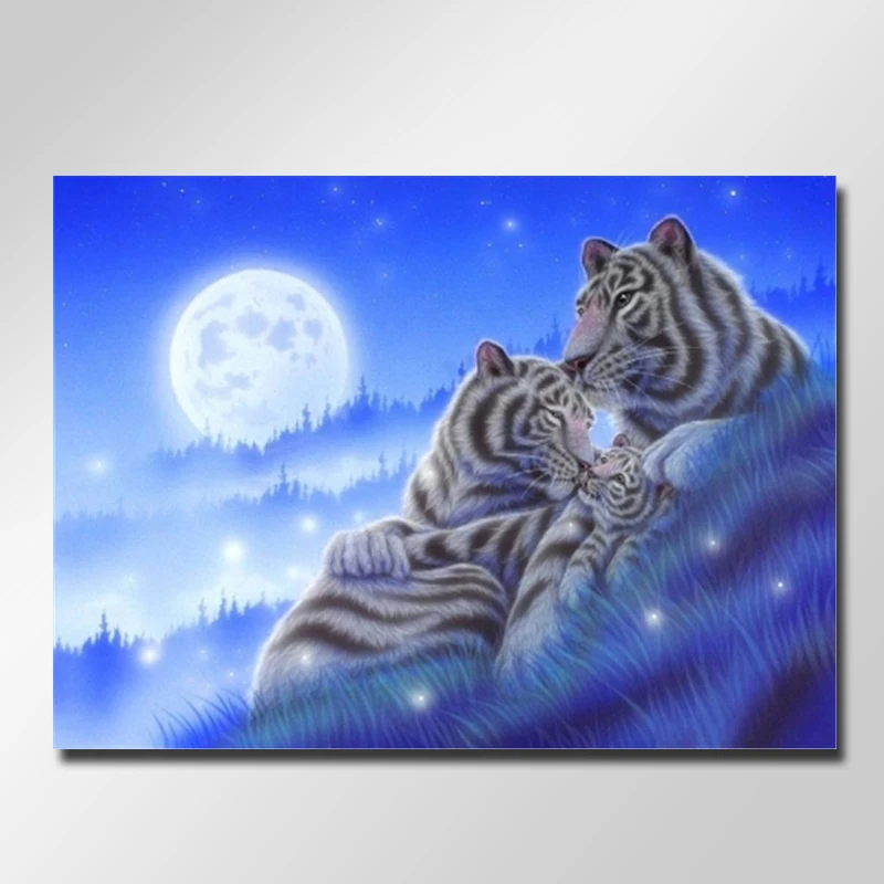 5D Full diamond painting Tiger DIY embroidery rhinestones mosaic Cross stitch Home decorations