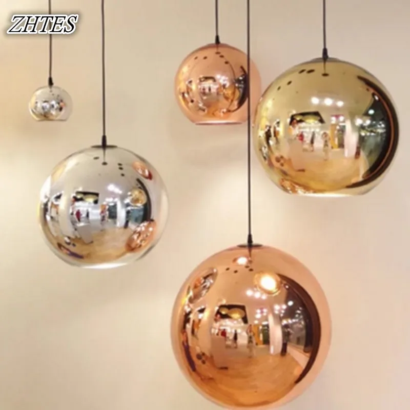 Винтаж покрытием золото хромированный Медный Подвесной светильник Современный